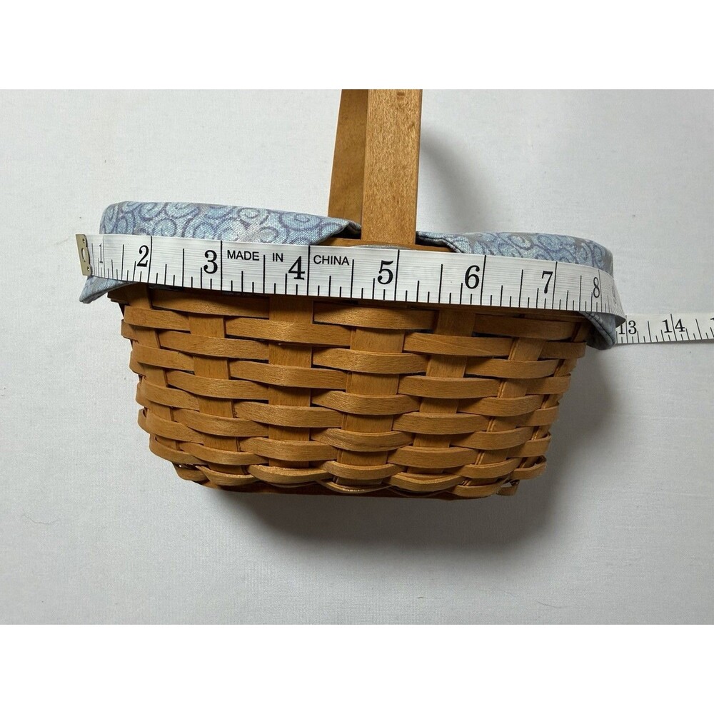 Longaberger Basket 2000 Century Celebration Blue Fabric Liner Plastic Protector - Picture 9 of 12